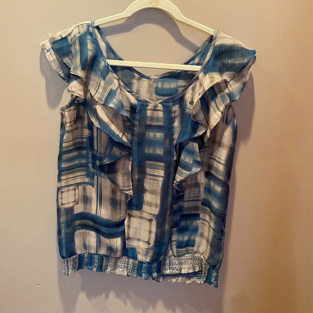 🌟ruffle medium sleeveless blouse